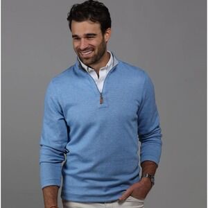 Collars & Co. NWT Cotton Blend Reversible Quarter Zip Pullover - Size Small